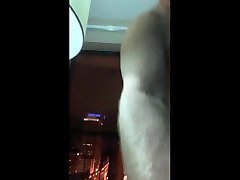 redhead jerks in front of downtown window
