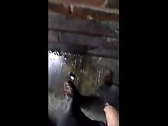 adding my pee to a piss puddle