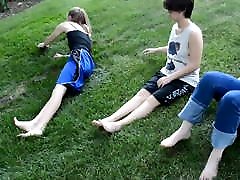 cum tribute to kerry marie - Stitch, Dylan Rose, and Luna pose their dirty feet