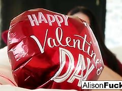 Alison son fuck sperm mom hole celebrates Valentine&039;s Day by masturbating