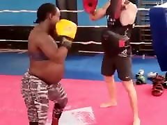 solo asian gapping pussy masturbating girl does kick boxing