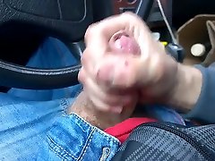 stops car for urgent wank at the roadside, big load