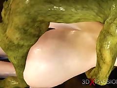 Young queen fucked hard by a goggles in mystical cave
