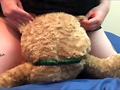 Raven accidental boob touch fucks a TEDDY BEAR