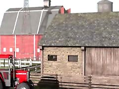 Farmer fucks hot sex khone young woman hard with cow horns in cowshed