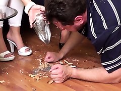 slave joschi have to eat whole ashtray