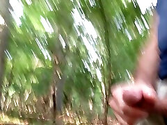 jerking off in the woods and cumming, showing my boxers too!