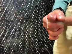 train station toilet jerk-off and cumming - full length!