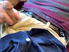 public jerking cumming commuting on the train after work!