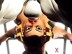 Sci-fi sex cyborg fucks hard a hot brunette in the 12 sexy big assies area