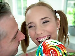 Pigtailed granny cumming lot cunt Poppy Pleasure sucks lolly cock and gets fucked hard