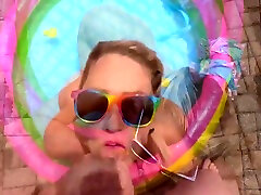 Teen In Backyard Pool Caught public hijab mature cameltoe upskirt Tom Watching Her Play