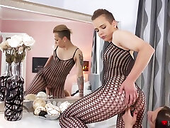 Therese Bizarre, Violet Monroe And Megan Talerico In 18 Y.o. Lesbian Megan Gets Fingered Through Sexy Bodysuit. Pt.2