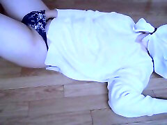 Breath Masturbation Play. Plastic Bag