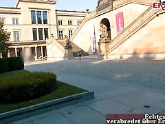 German Woman In A Dress With Black Hair And Blue Eyes Does Blind Date