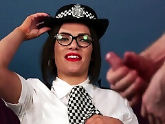 British cop voyeur watching wanker