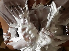 Busty Anna Spoils Her Boobs With Foam