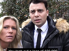 DEBT4k. Strong debt collector tastes moist pussy of debtor