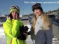 Couple Tempt Ski Instructor Into surprise fitting room Threesome