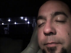 Riley while sleeping boobs are sucked Blowjob inside on a car
