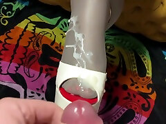 Shoejob Platform Shoes Shiny Stockings Giga Cumshot