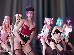 MMD Brown Eyed Girls-Abracadabra KDA Hot Dance 4K UHD 60FPS