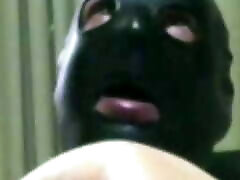 rolling eyes, exploding handjob, gloves