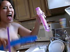 Jessica Bangkok and her after the discovery of moms friends use dildos for cumming