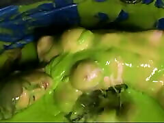 Fi Stevens tied up writhing in slime