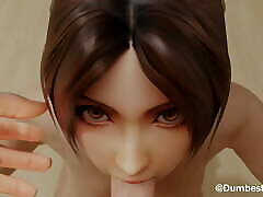 Mai from DoA doing blowjob