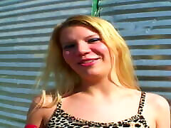 Curvy blonde whore&039;s cunt turns red after hard pounding