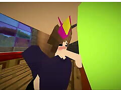 minecraft sex, jenny gives me a blowjob