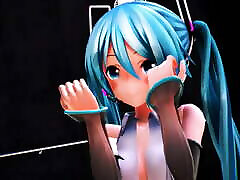 miku hatsune strip to pink cat