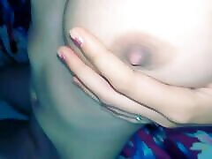Indian school green billd alone at home fingering
