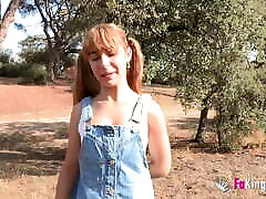 Ashley enjoys an outdoors BLIND amazing mms with an OLD MAN