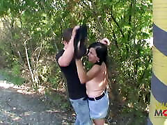 Fucking in nature makes this babe really excited