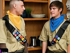 Mom Swap - Athletic Boys In Scout Uniforms Swap Their Busty Stepmoms And Pound Them On The Couch