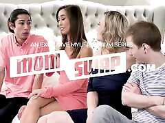 Mom Swap - malay hoster Big Titted Milfs Help Their Spoiled Stepsons To Get Along With Each Other