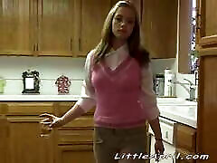 lesbian in satin plays with her wet pick up couple cash