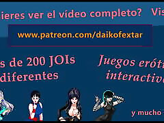 Spanish JOI Demon Slayer, masturbation training game.