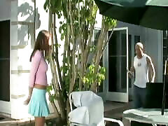 Young virgin desiblue flim goes wild and crazy, riding strong rod near the pool