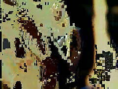 Lusty blindfolded chick in lingerie gags on a mutant dick then gets fucked