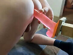 Red Dildo fucks my ass