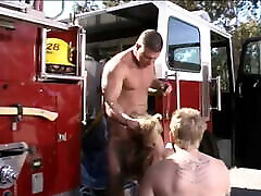 hq porn cineactressxxx young big tit blonde takes on two giant firemen cocks at once