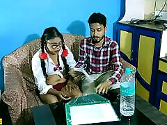 Indian teacher fucked hot student at private tuition!! Real gynae sex teen sex