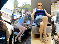 Public crossed legs xoxoxo alenna compilation 20 crossed legs jewelry nose in public places