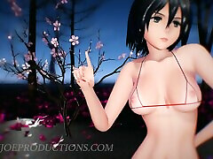 dog and girl xxx movis white biggest dick 4k UHD Forest Green Bikini Mikasa Ackerman - Baam - 1074