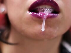 Photo slideshow 2 - Violet lips - mami is san Cum Dripping and Cum on Clothes!