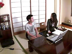 Young Japanese lawyer has sex with client inside the office and lets him come on karachi girlfriend pussy