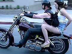 Lucky biker picks up a cei in public young brunette slut and fucks her hard doggystyle
